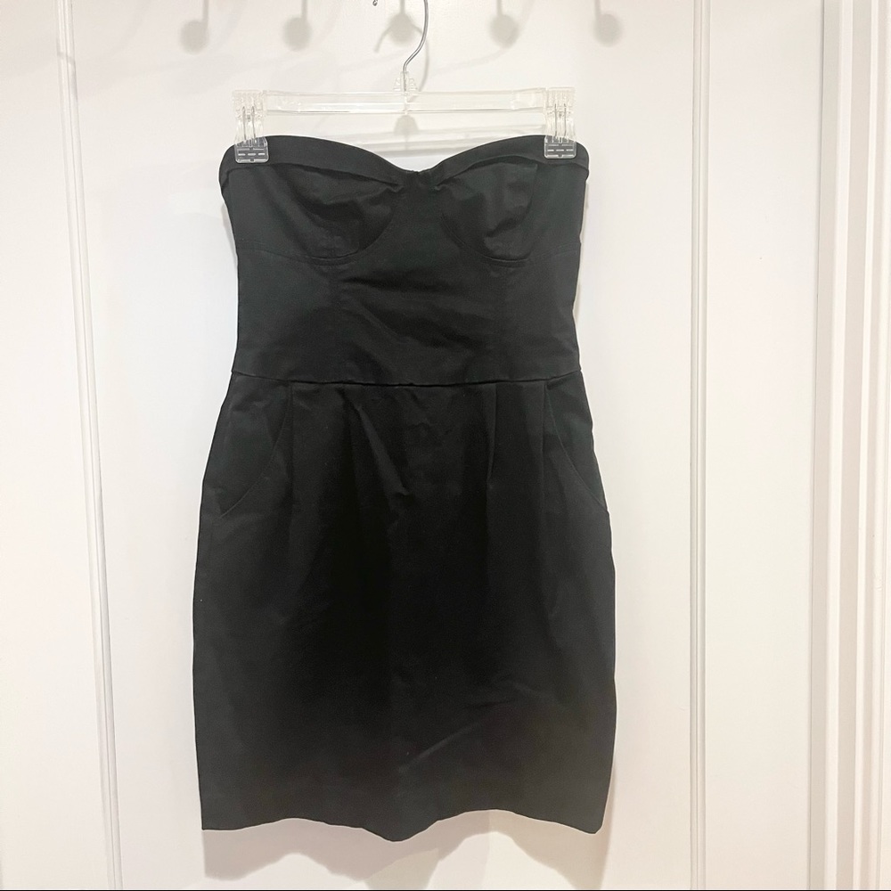 Aritzia Talula Black Strapless Corset Mini Dress 2